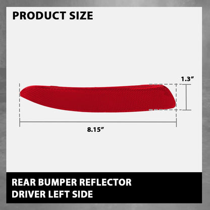 G-PLUS Rear Left Bumper Reflector, Compatible with BMW X5 E70 All Models 2007-2010, Fit BMW X5 E70 LCI/facelifted 2010-2013 (Only for M Sport Package), Driver Side, 63217158949, 63147158949