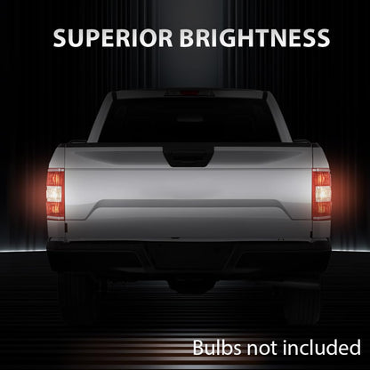 G-PLUS Rear Tail Light Compatible with 2018 2019 2020 Ford F150,Left Driver Tail Lamp W/o Bulbs & Wiring Harness,Red Lens Chrome Housing Luces Traseras JL3Z13404H, FO2801265 Rear Brake Lamps Assembly
