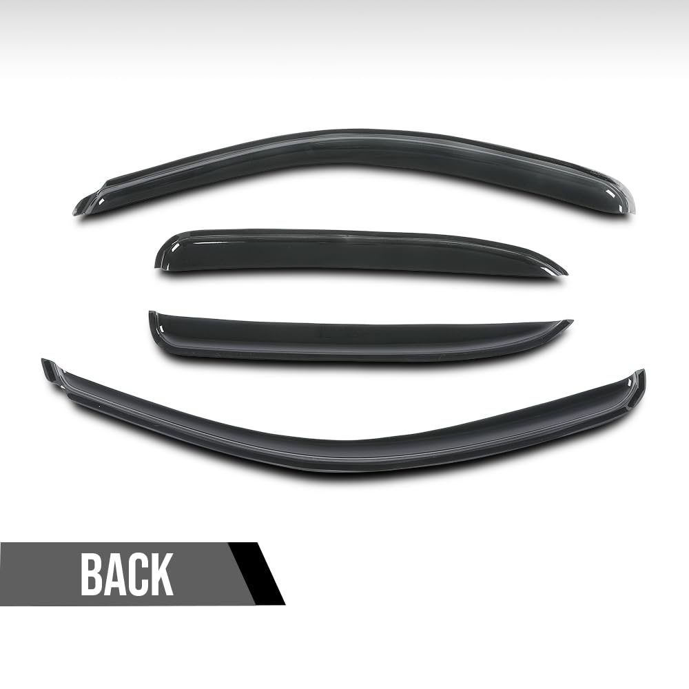 G-PLUS in-Channel Auto Vent Window Visors 4pcs Compatible with Chevy Tahoe/GMC Yukon 2000-2006 Smoky