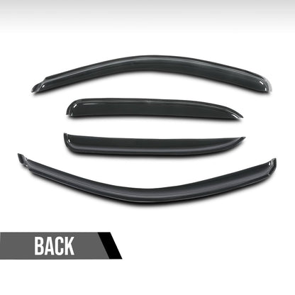 G-PLUS in-Channel Auto Vent Window Visors 4pcs Compatible with Chevy Tahoe/GMC Yukon 2000-2006 Smoky