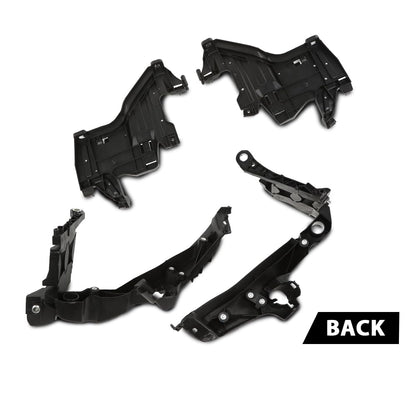 G-PLUS Headlight Mount Bracket Support + Base Plate 4PCS Kit Compatible with Audi A4 / S4 B8 2008-2012 ,Compatible with Audi A4 Allroad 2010-2012