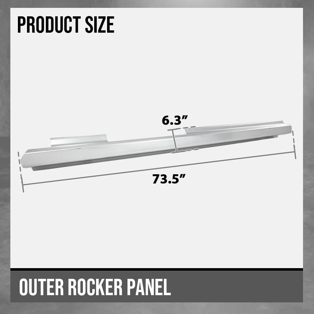 G-PLUS Outer Rocker Panel Pair Compatible with Jeep Liberty 4 Door 2002 2003 2004 2005 2006 2007 Gray