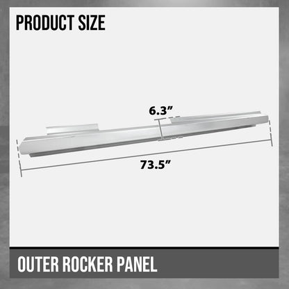 G-PLUS Outer Rocker Panel Pair Compatible with Jeep Liberty 4 Door 2002 2003 2004 2005 2006 2007 Gray