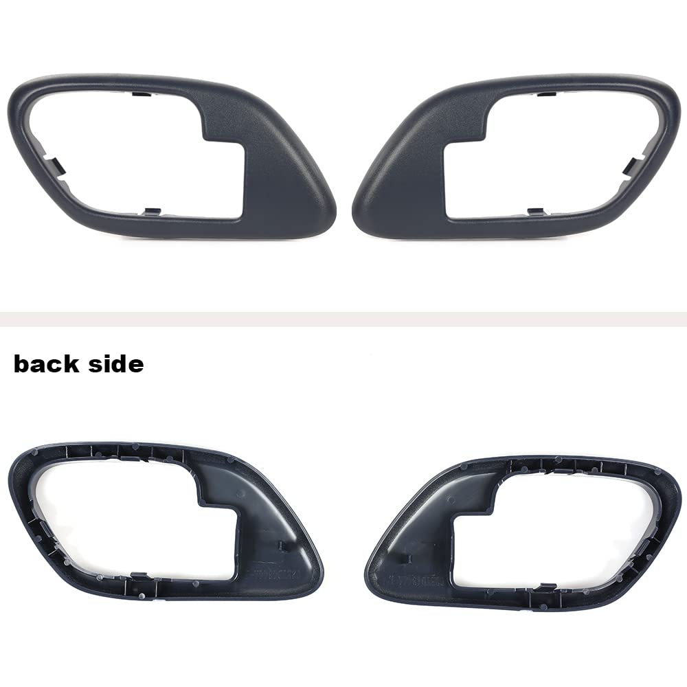 G-PLUS Interior Door Handle Trim Bezel 2pcs Compatible with 1995-2002 Chevy C3500 Truck 1995-2000 GMC C2500 Truck 1995-1999 GMC Suburban K1500 15708081 15708082
