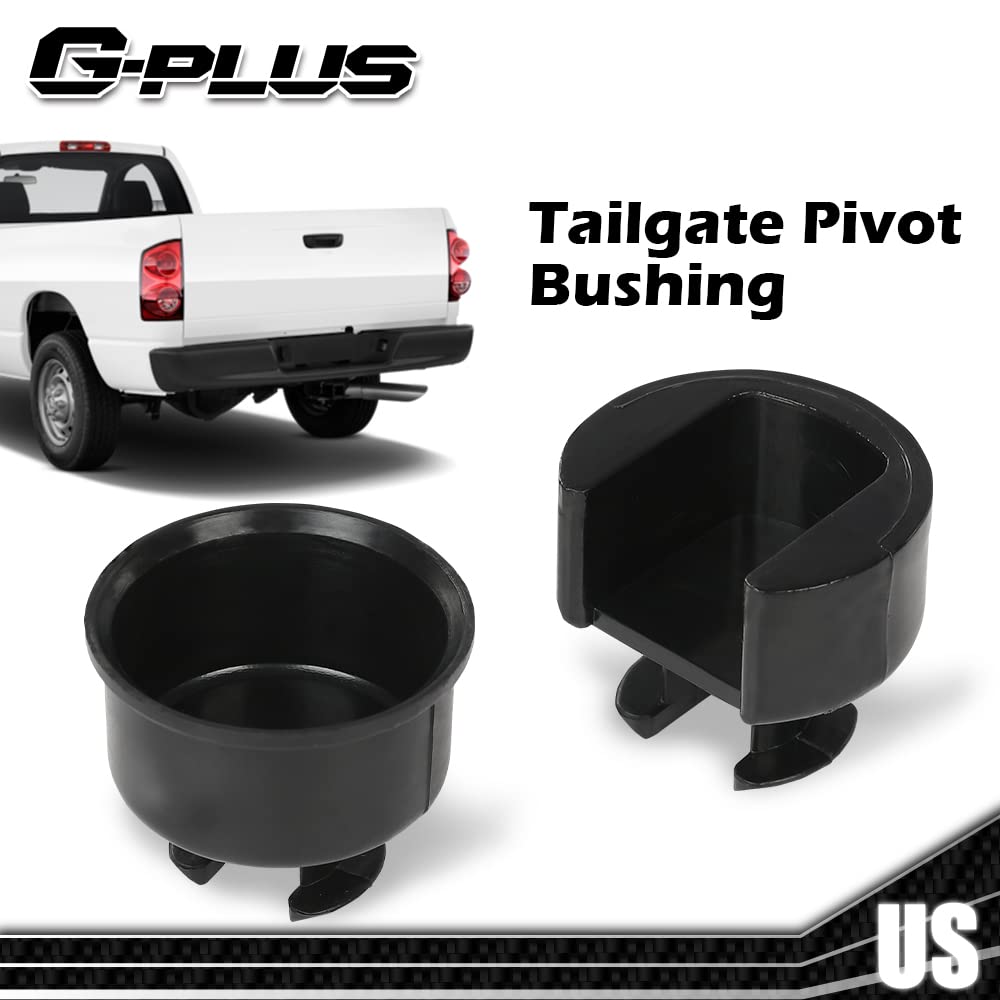G-PLUS Tailgate Pivot Bushing Set Compatible with 2002-2008 Dodge Pickup Ram 1500 2003-2009 Dodge Pickup Ram 2500 3500 55276077AB 55276076AC