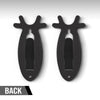 G-PLUS 2 Pack of Wall Hanger Hook European Antler Style Wall Mount Bracket for Hanging Mounting Deer, Antler S, Whitetail Deer, Mule Deer and Many Other Animals Living Room Bedroom Home Decor Black