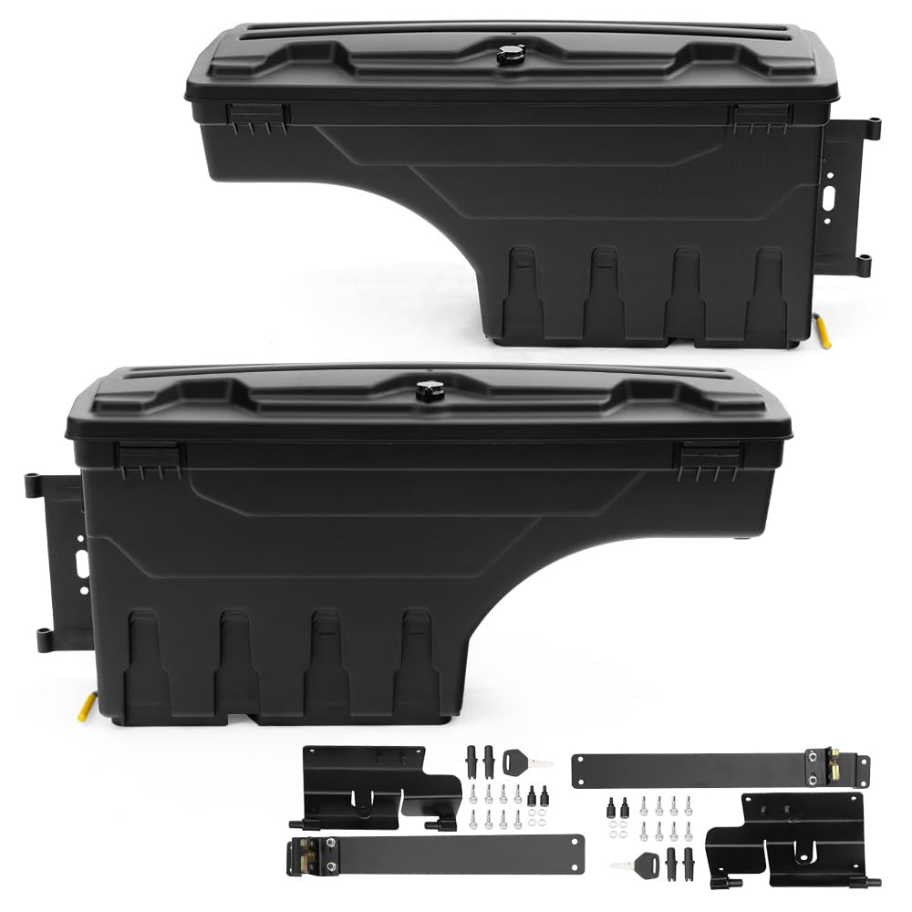G-PLUS One Pair of Truck Bed Storage Box Compatible with Chevy Colorado/GMC Canyon 2015 2016 2017 2018 2019 2020 Rear Driver and Passenger Side 2Pcs Set