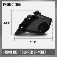 G-PLUS Front Bumper Bracket Right for Tesla Model X 2016-2018 Black Side View