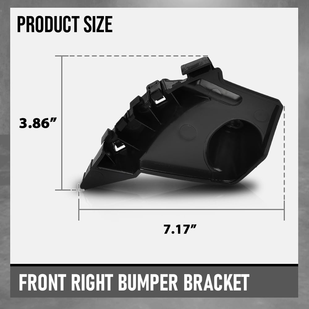 G-PLUS Bumper Bracket Front Passenger Right Side Compatible with Tesla Model X 90D 2016-2017, Fit Model X (submodel: 100D, 75D, P100D) 2018 104709300H Black