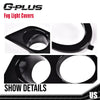 G-PLUS Front Bumper Fog Light Frames Compatible With BMW 3 Series E46, Bumper Fog Lamp Cover Pair LH & RH (Bright Black) Fog Lamp Accessories