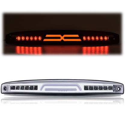 G-PLUS Brake Lights Assembly Compatible with Dodge Ram 2003-2006 2500 3500 3D Led Rear Center Tailgate Lamp Brake Light (Clear lens Clear Bottom)