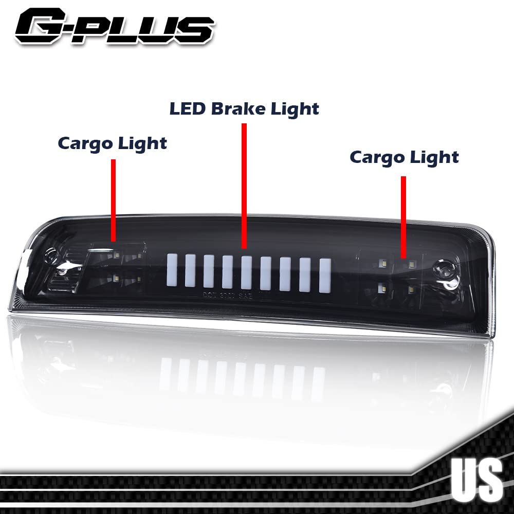 G-PLUS Truck Third 3rd Tail I Brake Light Cargo High Mount Stop Lamp Compatible With 2009-2010 Dodge Ram 1500 2010 Dodge Ram 2500 3500 2011-2017 Ram 1500 2500 3500