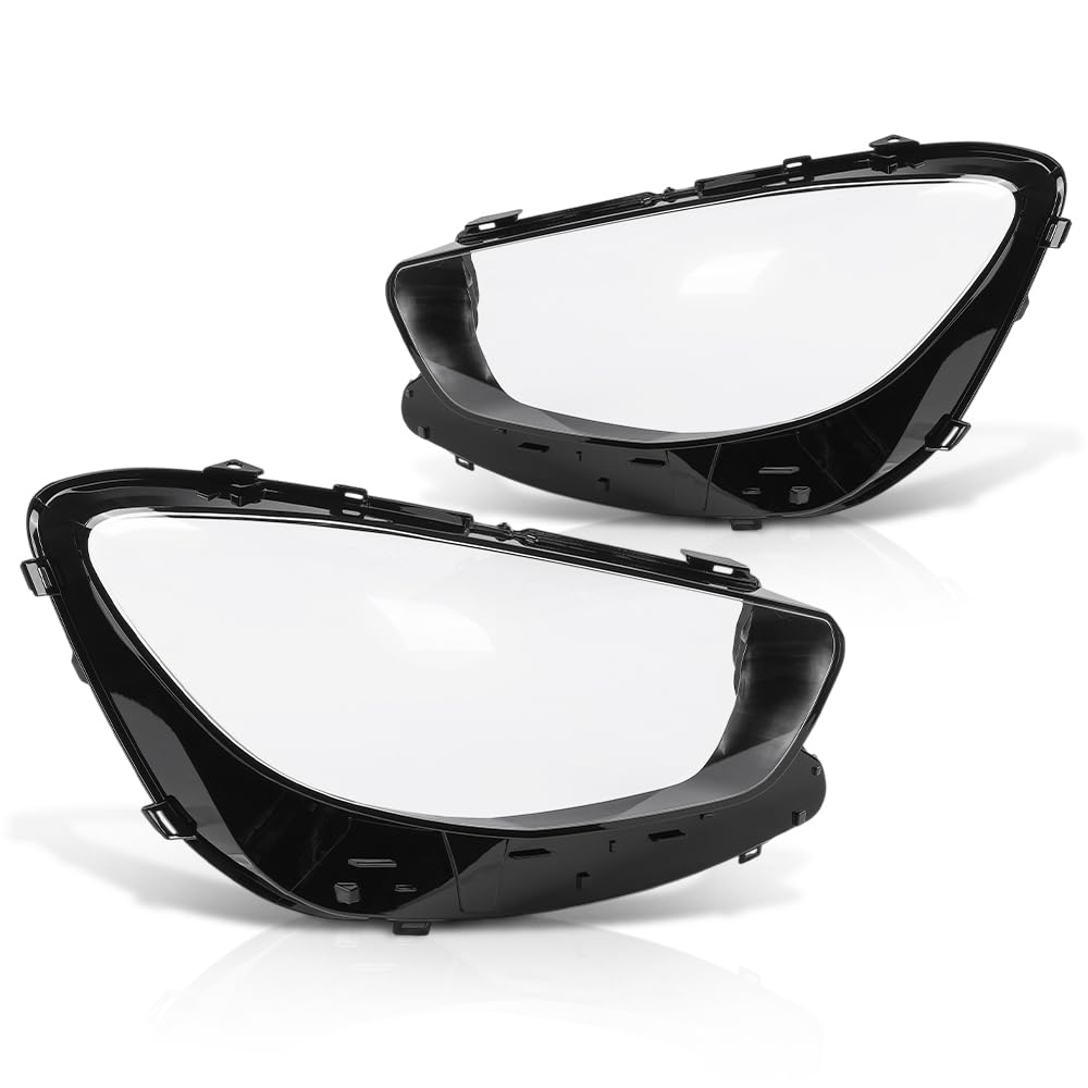 G-PLUS Headlight Lens Cover Compatible with Benz W213 E-Class E200 E350 E350e E450 2021-2023 Left & Right Pair Front Headlamp Lens Cover Clear