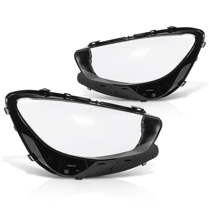 G-PLUS Headlight Lens Cover Compatible with Benz W213 E-Class E200 E350 E350e E450 2021-2023 Left & Right Pair Front Headlamp Lens Cover Clear