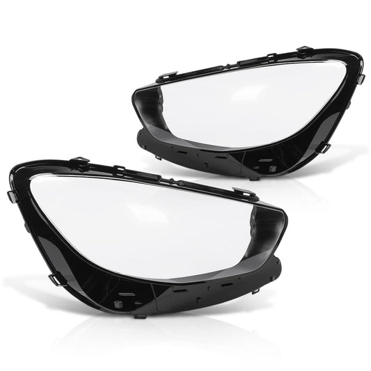 G-PLUS Headlight Lens Cover Compatible with Benz W213 E-Class E200 E350 E350e E450 2021-2023 Left & Right Pair Front Headlamp Lens Cover Clear