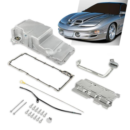 G-PLUS Engine Oil Pan Kit Compatible with Pontiac Firebird Chevy Camaro 1998-2002, Fit for F-Body Low Profile Oil Pan Kit,Fit all GM LS-Series Engines