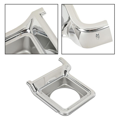 G-PLUS Headlight Trim Bezel Headlight Door Chrome Silver Compatible with Chevy Blazer GMC Jimmy 1973-1978 GM2513134, GM2512134, 376628, 376627 Driver & Passenger Pair