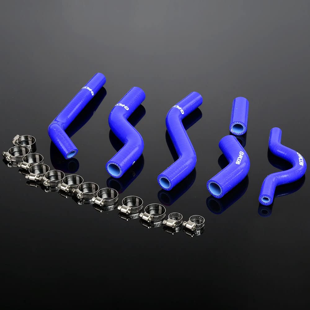 G-PLUS Silicone Radiator Coolant Hoses Kit Clamps Compatible With Kawasaki KXF 450 KXF450 2006 Blue