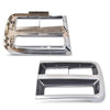 G-PLUS Front Headlight Headlamp Bezel Trim Chrome Surround Pair Compatible with Chevy G10 G20(submodel: Beauville, Chevy Van, Sportvan) 1992-1995/Fit Chevy G30 1992-1996 Headlight Bezel Silver