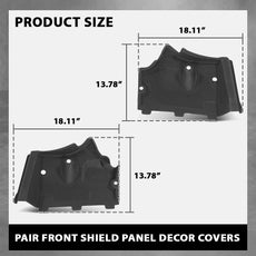 G-PLUS Splash Shield Covers for Audi A6 A7 S6 2012-2016 2PCS Close-up View