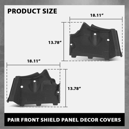 G-PLUS Pair Front Underbody Splash Shield Panel Decor Covers, Compatible with Audi A6 A6 Quattro A7 S6 2012-2016, 4G0825202A,4G0825201B