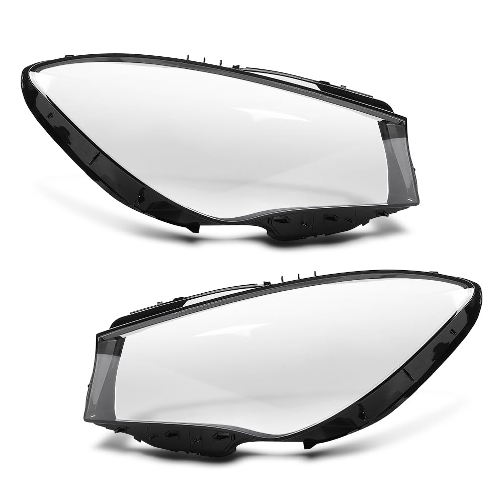 G-PLUS Headlight Lens Cover Compatible with Benz GLC-Class W253 CLA250 CLA45 AMG 2016-2019 Left & Right Front Headlamp Lens Cover Clear