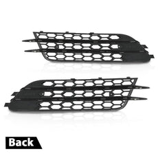 G-PLUS Fog Light Grille Cover 2PCS for Audi A4 B8 Allroad 2009-2015 Black Additional Angle
