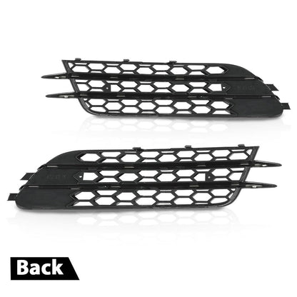 G-PLUS Front Bumper Fog Light Grill Covers Driver and Passenger Side Compatible with Audi A4 B8 B8.5 Allroad 2009-2015 (w/Fog Light Hole)/Not Fit for S-Line Models 8K0807681J01C 8K0807682J01C Black