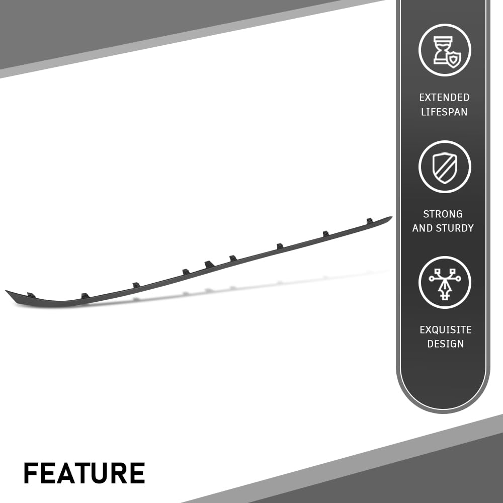 G-PLUS Front Left Bumper Face Bar Trim Molding Step Pad, Compatible with Audi A3 2015 2016, Driver Side, 8V5807533, AU1046102
