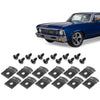 G-PLUS 1" Tall Rocker Molding Clips and Screw Set - 12 Pieces Compatible with GM Models Chevy 1962 1963 1964 1965 1966 1967 with Wide Style Rocker Panel Moldings
