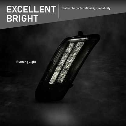 G-PLUS DRL Daytime Running Lights Pair LED Left & Right Compatible with Volvo XC60 2010-2013 31290873, 31290874 White