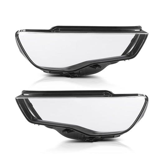 G-PLUS Headlight Lens Cover Compatible with Audi A3 2013-2016 8V0941003, 8V0941004 Left & Right Pair Front Headlamp Lens Cover Clear