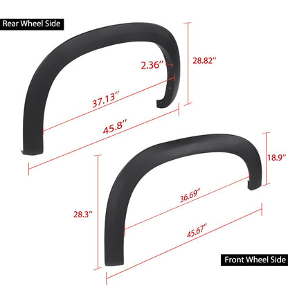 G-PLUS Fender Flares Compatible with Chevy Silverado 1500 2019-2023 Wheel Flares Not Fit Dually models (Textured Factory Style 4 PCS)