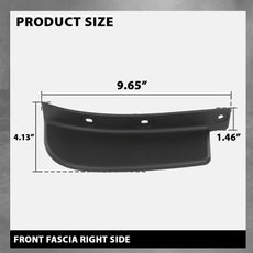 G-PLUS Bumper Fascia Spat for Jeep Cherokee 2019-2022 Front Right Black Product Features