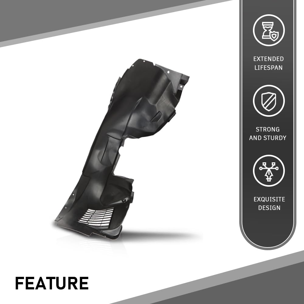 G-PLUS Fender Liner Splash Shield Front Left Compatible with Jaguar XF XFR XFR 2012-2015 C2Z22404, C2Z14258