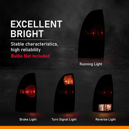 G-PLUS Tail Lights Assembly,Compatible with Toyota Tacoma 2005-2015 Rear Lights，Left Driver & Right Passenger Rear Brake Lamp Luces Traseras