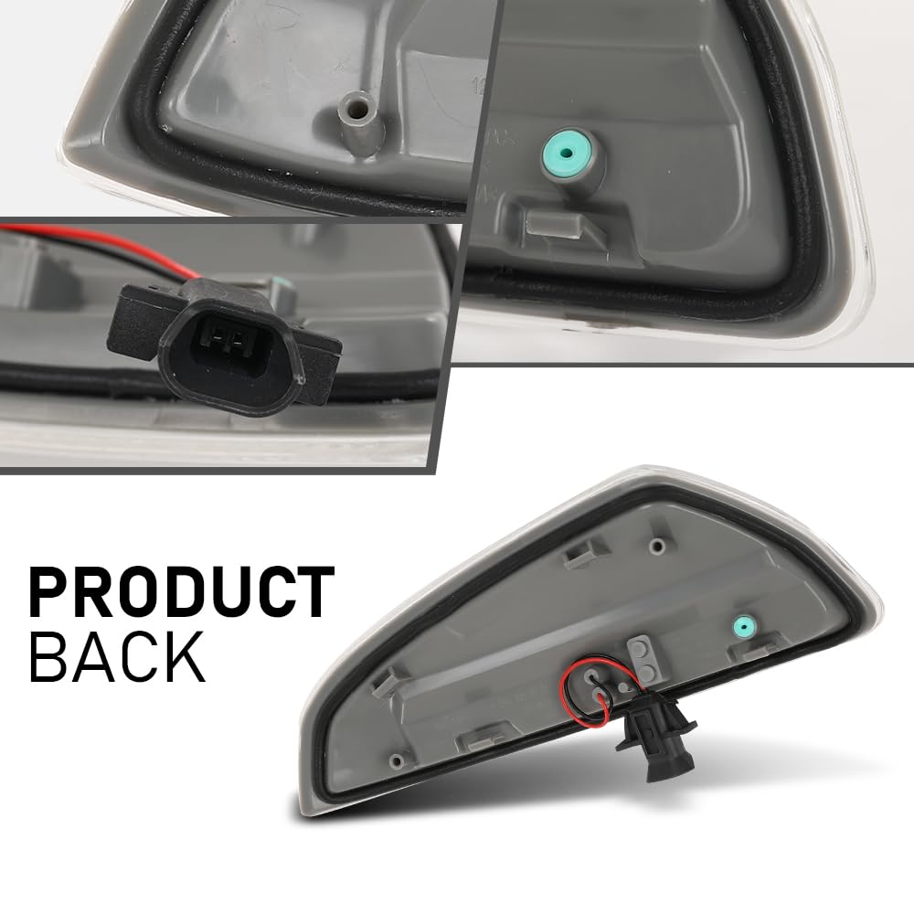 G-PLUS Left Door Side Mirror Turn Indicator Signal Light, Compatible with Benz C250 Sedan 2012-2014/ C63 AMG Sedan 2012-2015, Fit Benz C300 C350 C63 AMG 2008-2012, Driver Side, 2048200721