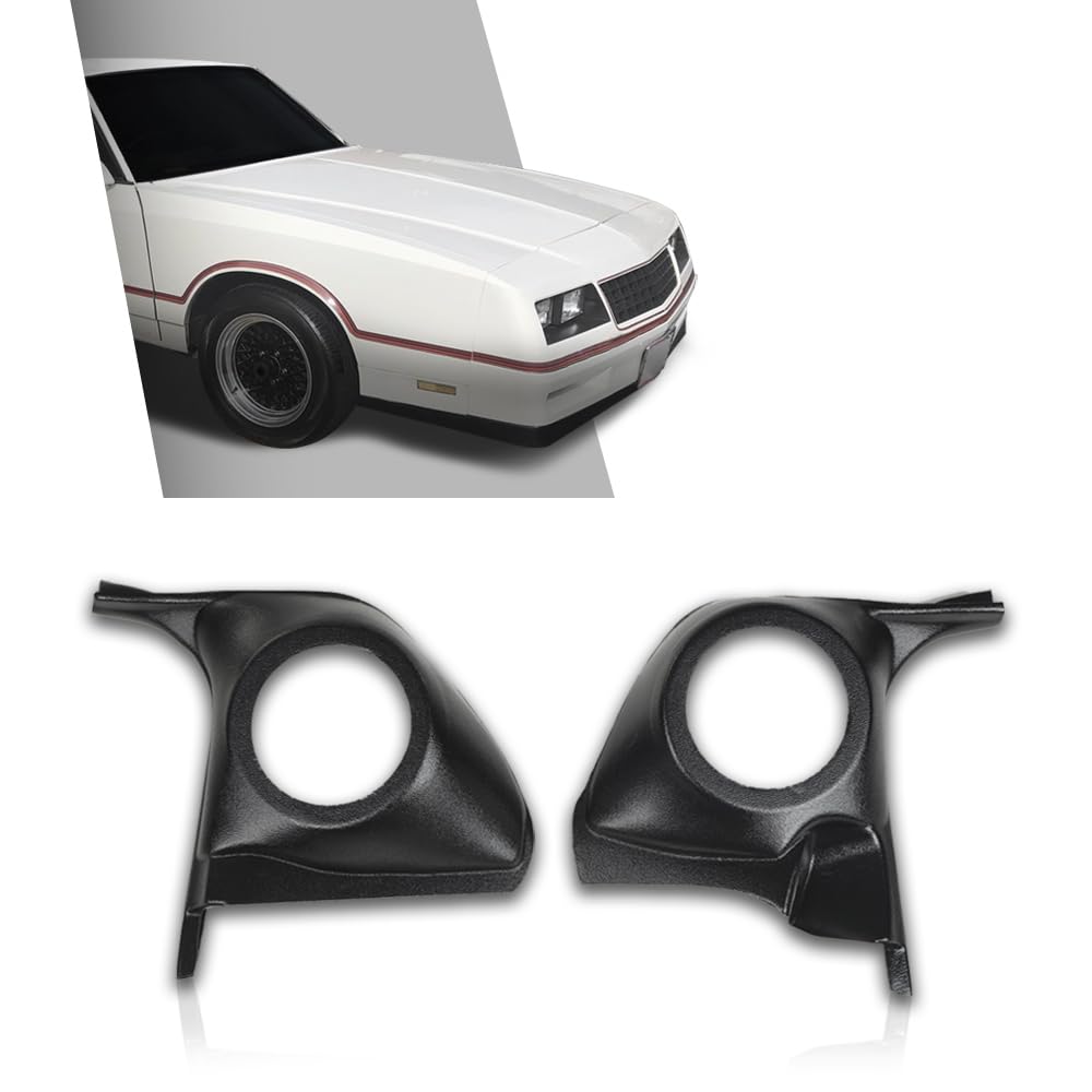 G-PLUS Speaker Kick Panels Pair Black Compatible with Chevy Monte Carlo El Camino Malibu, Fit Oldsmobile Cutlass Fit Pontiac Grand Prix, Buick Regal 1978-1988