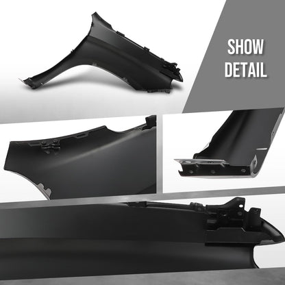G-PLUS Fender Front Left Compatible with Chevy Silverado 1500 2019 2020 2021 2022 2023 84502610, GM1240411 Black