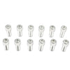 G-PLUS 12pcs SBC Stainless-Steel Hex Intake Manifold Bolt Kit for 1955-1986 Chevy Engines (265/283/302/305/327/350/400) - Silver