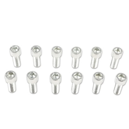 G-PLUS 12pcs SBC Stainless-Steel Hex Intake Manifold Bolt Kit for 1955-1986 Chevy Engines (265/283/302/305/327/350/400) - Silver