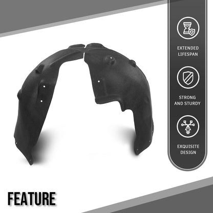G-PLUS Rear Left Driver Side Fender Liner Compatible with Tesla Model X 2016-2020 1034247-00-I, 103424700I Black
