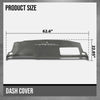 G-PLUS TPE Dash Board Instrument Panel Cover Compatible with Chevy Avalanche/Tahoe/Suburban/Silverado 2007-2014 GMC Yukon/Yukon/Sierra 2007-2014 Fit Models without Dash Speaker & Amp Gray