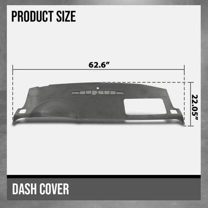 G-PLUS TPE Dash Board Instrument Panel Cover Compatible with Chevy Avalanche/Tahoe/Suburban/Silverado 2007-2014 GMC Yukon/Yukon/Sierra 2007-2014 Fit Models without Dash Speaker & Amp Gray