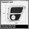 G-PLUS Front Bumper Fog Light Trim Cover Bezel Right Compatible with Subaru Forester 2019-2021 57731SJ060