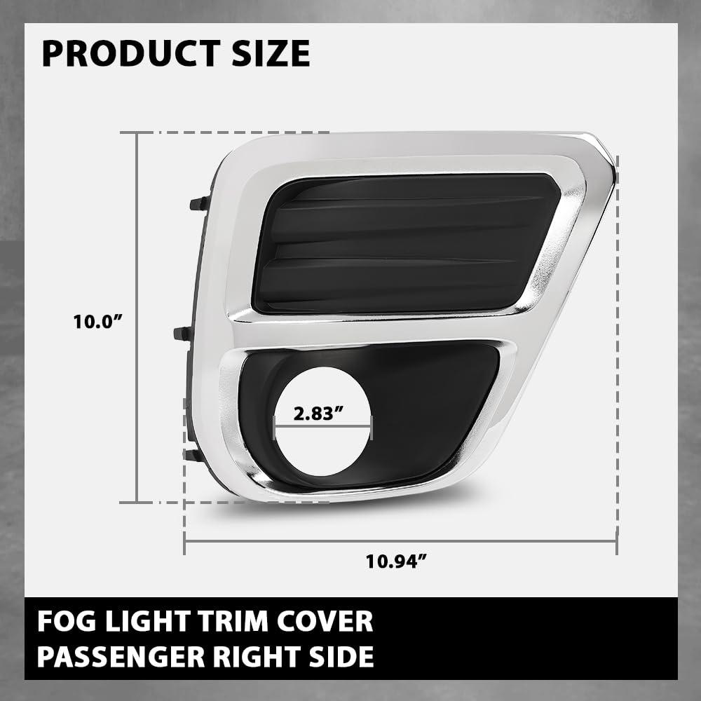 G-PLUS Front Bumper Fog Light Trim Cover Bezel Right Compatible with Subaru Forester 2019-2021 57731SJ060