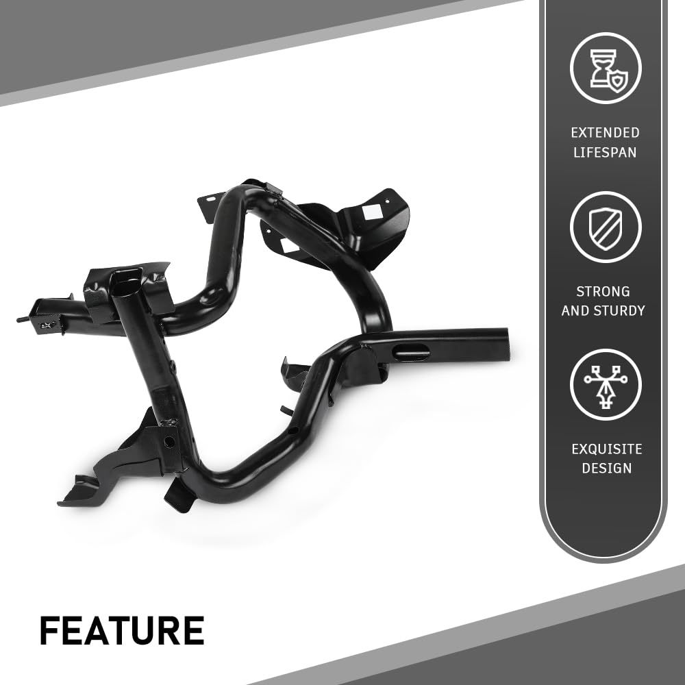 G-PLUS Front Bumper Inner Steel Headlight Bracket Left Side Compatible with Jeep Compass 2011-2017 Black 68079655AH
