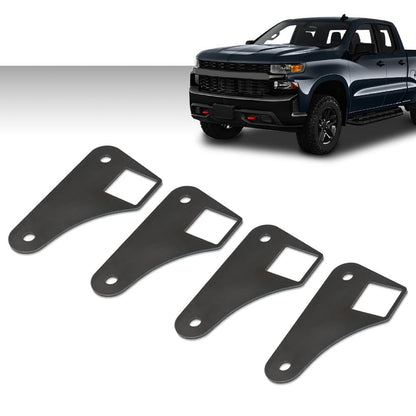 G-PLUS Square Tubing Air Ride Brackets Ladder Bar Mounting Parallel 4 Link Tabs 2"