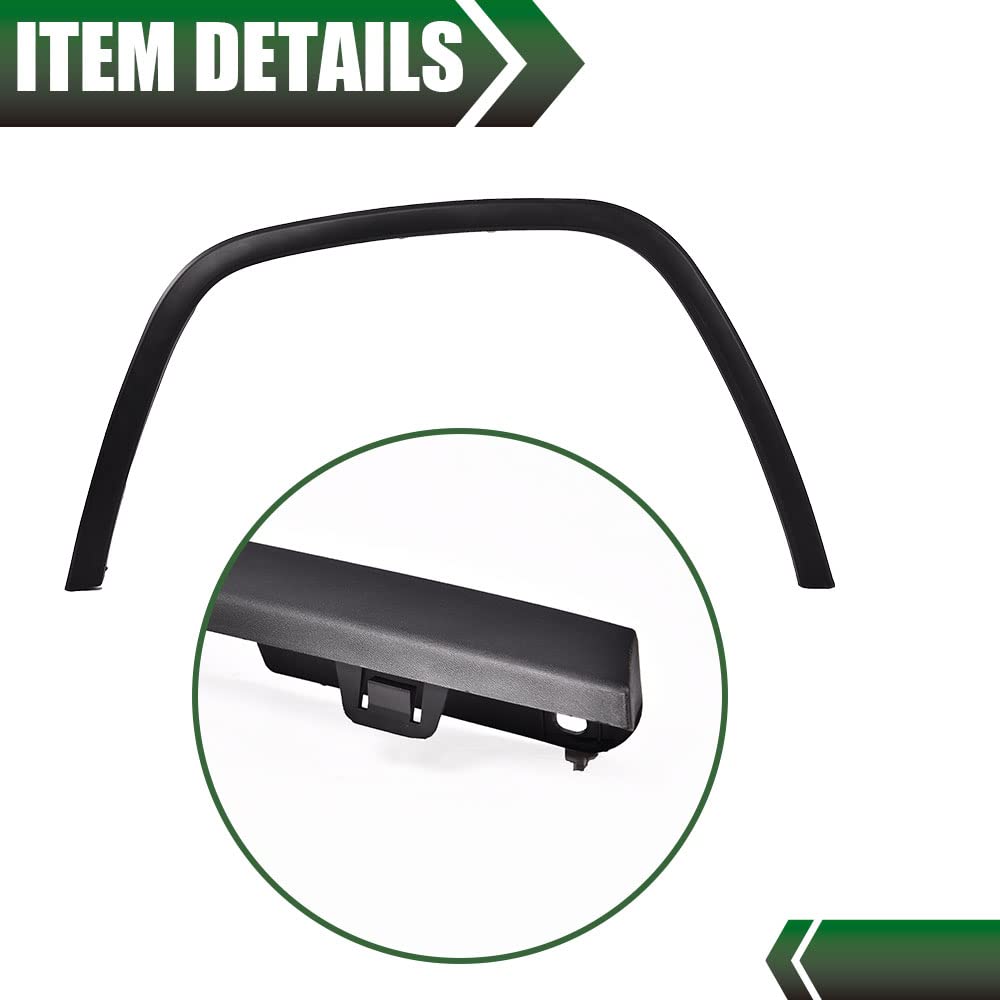 G-PLUS Front Driver & Passenger Side Fender Trim, Compatible with Jeep Grand Cherokee 2011-2016, Black Plastic Wheel Opening Molding Trim Pair Fender Flares