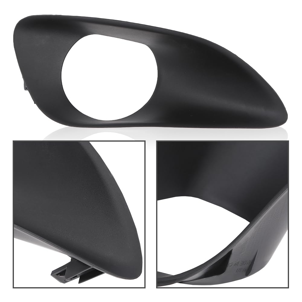 G-PLUS Front Bumper Fog Light Driving Lamp Cover Trim Compatible with Toyota Yaris Sedan 2007-2013/Fit Toyota Vios Limo (XP90) 2007-2013/Fit Belta 2006-2012 52127-0D190, 52128-0D090
